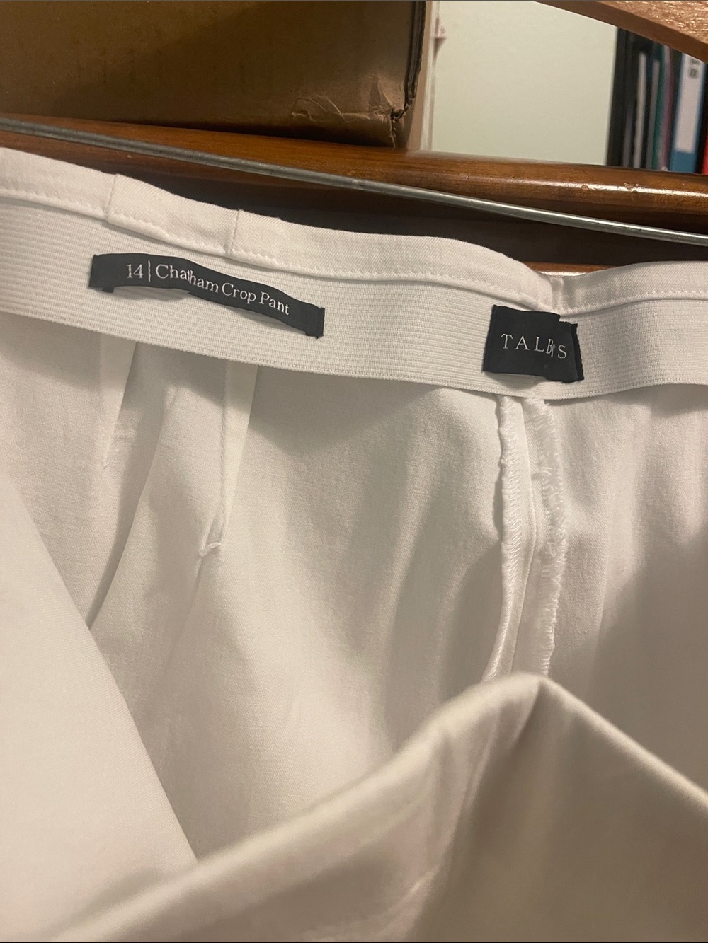 Talbots White Chatham Crop Pant